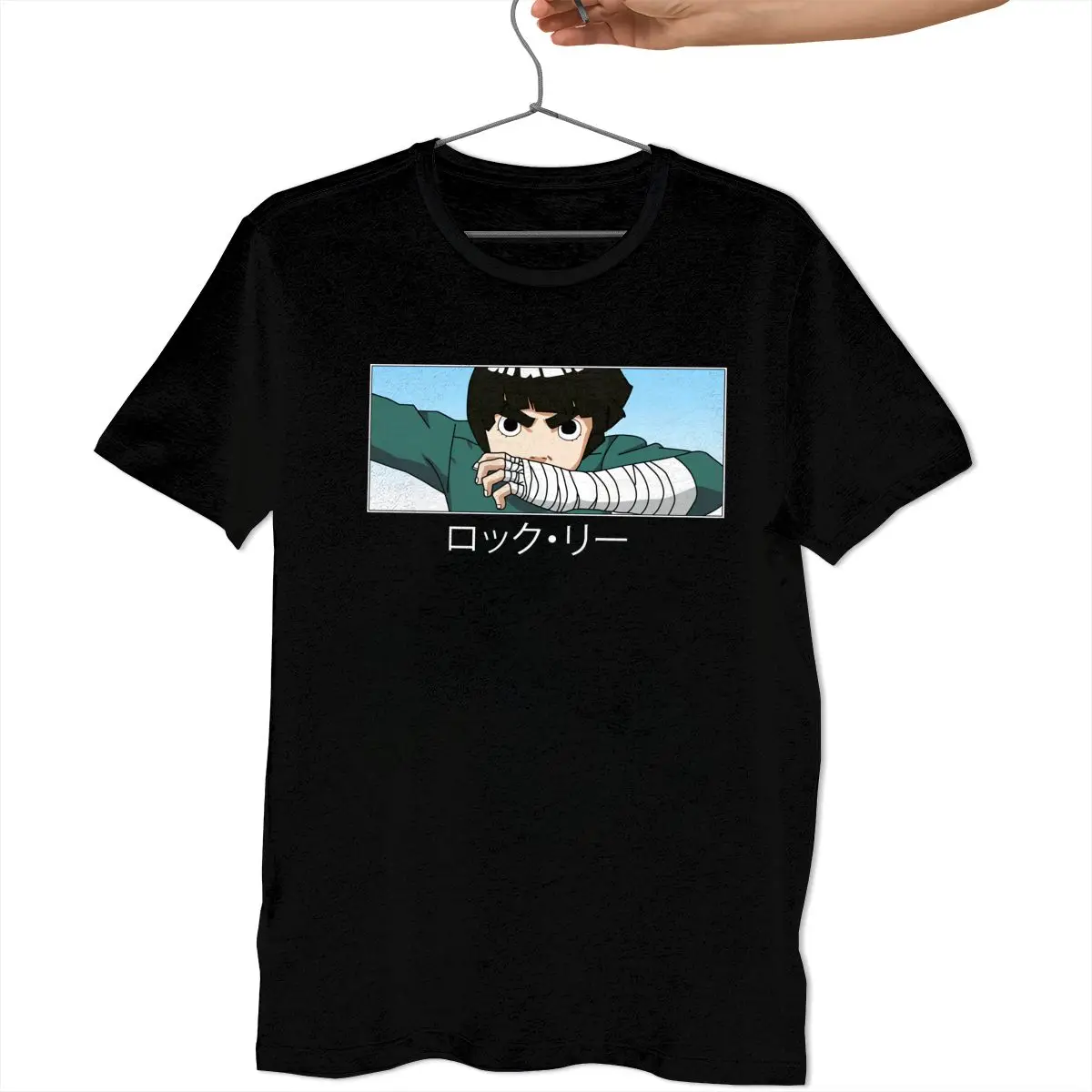 Hokage T Shirt Rock Lee Naruto T-Shirt Priložnostne Zabave Tee Graphic Majica s Kratkimi 4xl Moških Bombaž Tshirt