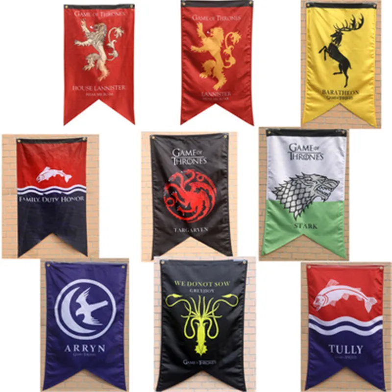 Home Decor Transparent Zastavo Stark & Tully & Targaryen & Lannister & Baratheon & Martell & Bolton