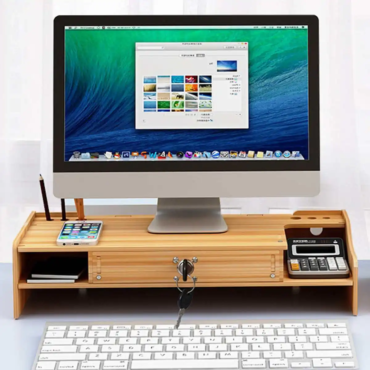 Home Office Računalniški Monitor Riser Tabela Laptop Stand Rok Prenosnik Zaslon Namizja Shranjevanje Rack Organizator Monitor Imetnika