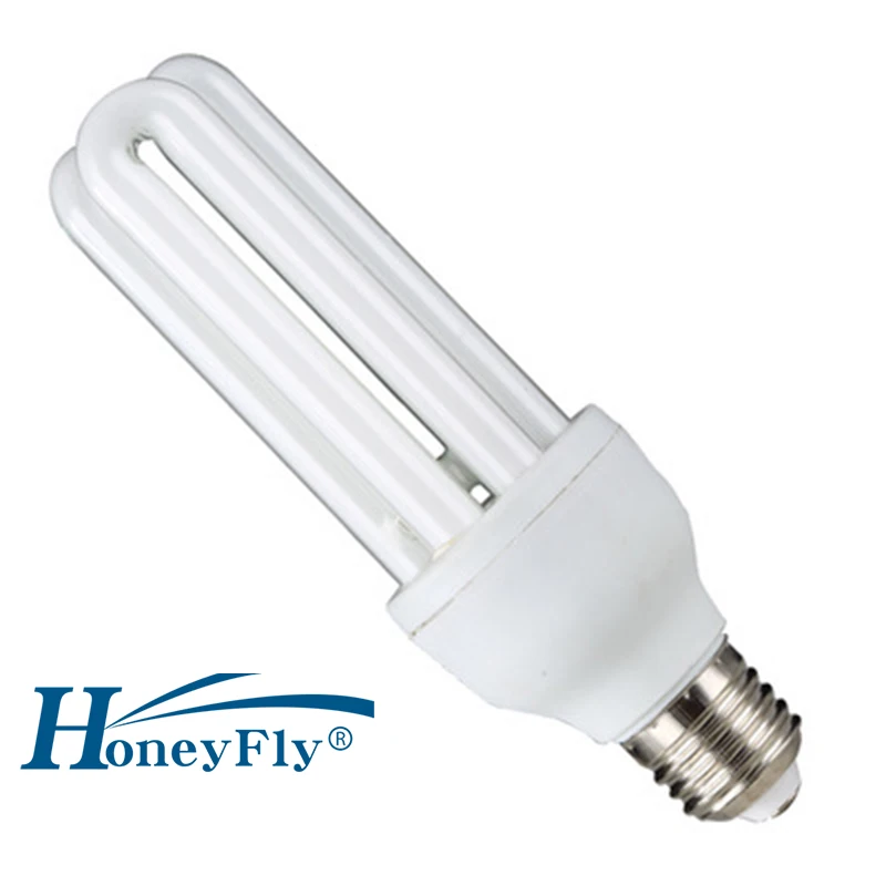 HoneyFly 3U Cev za Varčevanje z Energijo Svetilke AC220-240V 15W/20W E27 U Oblika Fluorescentne Žarnice Domačo Razsvetljavo