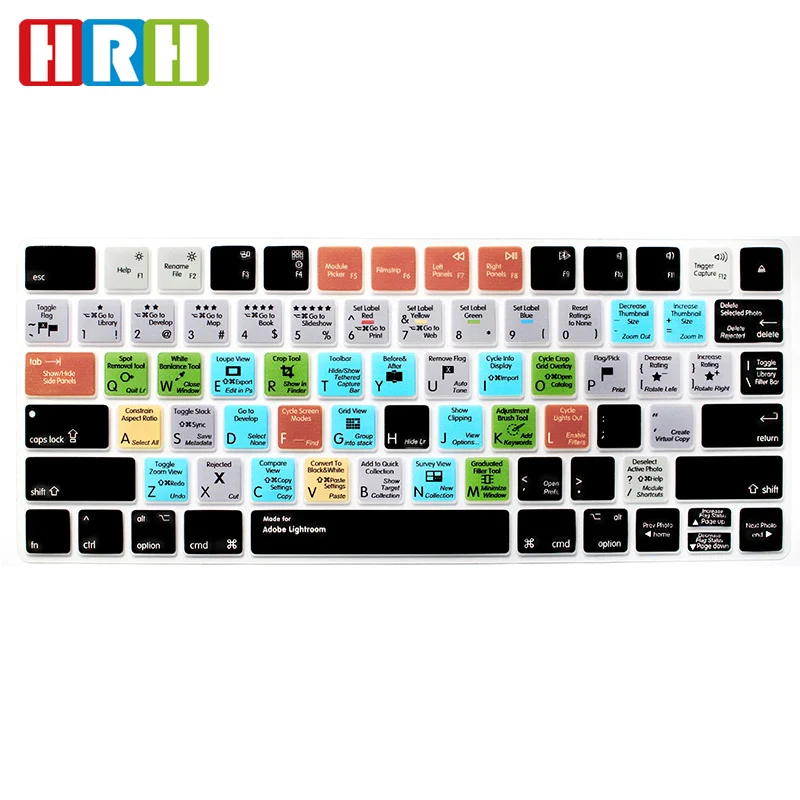 HRH Adobe Lightroom Hotkey Bližnjice Silikonsko Tipkovnico Koži Zaščitni Film Za Apple Magic MLA22B/A Za NAS Adobe Tipkovnico Pokrov