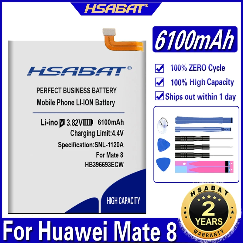 HSABAT 6100mAh HB396693ECW Baterija za Huawei Mate 8 NXT-AL10 NXT-TL00 NXT-CL00 NXT-DL00 mate8 NXT-L09 NXT-L29