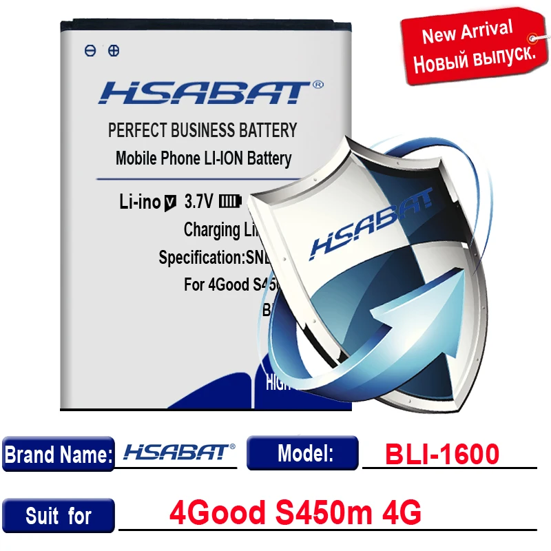 HSABAT BLI-1600 2750mAh Baterija za 4Good S450m 4G Baterije