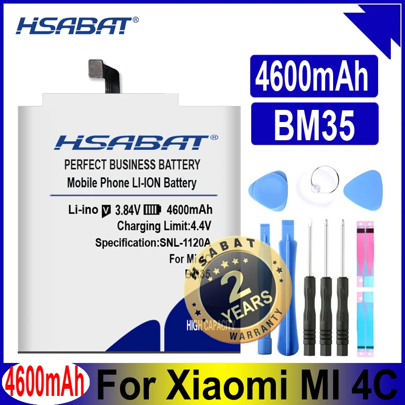HSABAT BM35 4600mAh Mobilnega Telefona, Baterije Za Xiaomi 4C Mi4C Mi 4C