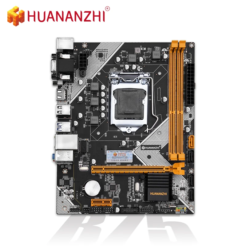 HUANANZHI B75 Motherboard M-ATX Za Intel LGA 1155 i3 i5, i7 E3 DDR3 1333/16GB 1600MHz SATA3.0 USB3.0 PCI-E VGA HDMI IGRE
