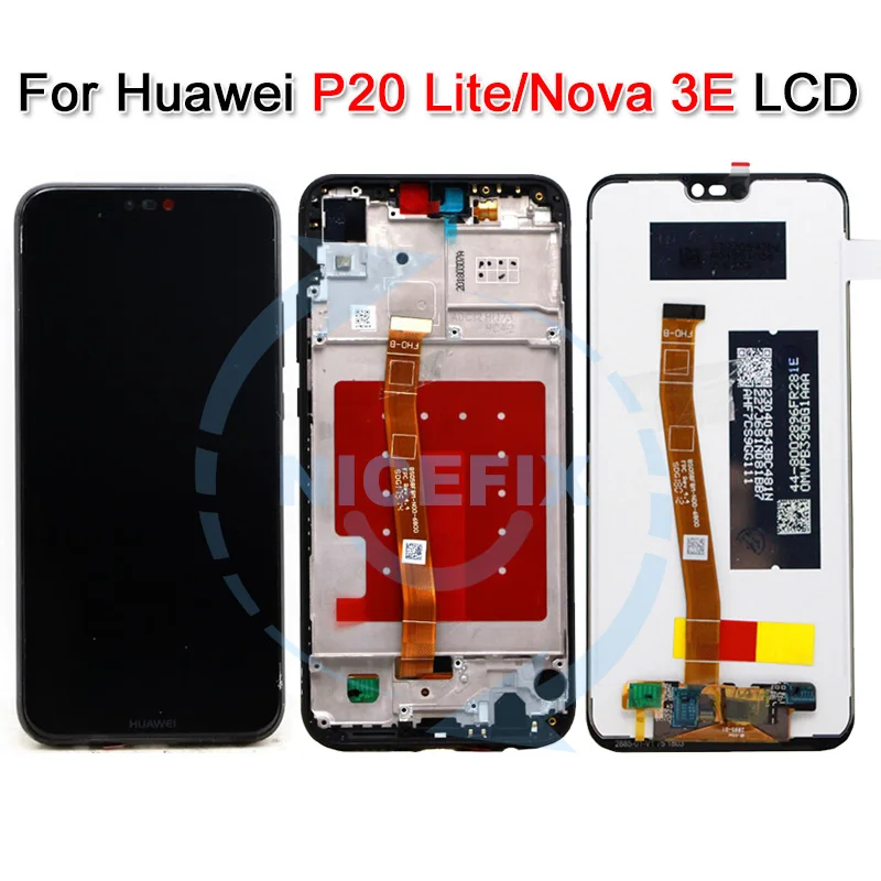 Huawei P20 Lite Zaslon LCD +Touch Screen Računalnike Montaža z okvirjem za HUAWEI P20 Lite ANE-LX1 ANE-LX3 Nova 3e Lcd
