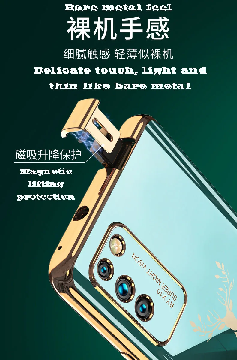Huawei p40 mobilni telefon primeru nove Elk slavo 30pro galvanizacijo silikonski nova7 slavo X10 dvižni pokrov objektiva