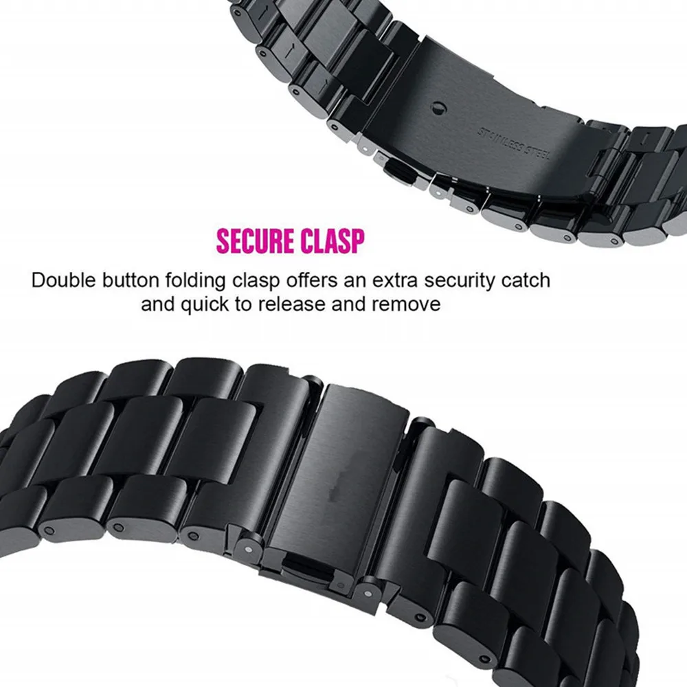 Huawei watch gt 2e/pro trak za Samsung galaxy watch 46mm 42mm aktivna 2 prestavi S3 iz nerjavečega jekla pasu amazfit bip 20 mm/22 mm band