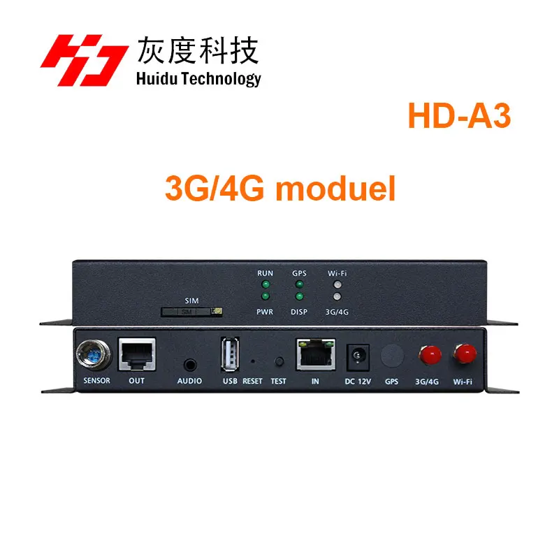 Huidu HD-A3 s 3G moduel led player polje polno barvo huidu A3 asinhrone led krmilnik led zaslon predvajalnik polje 1024*512 slikovnih pik