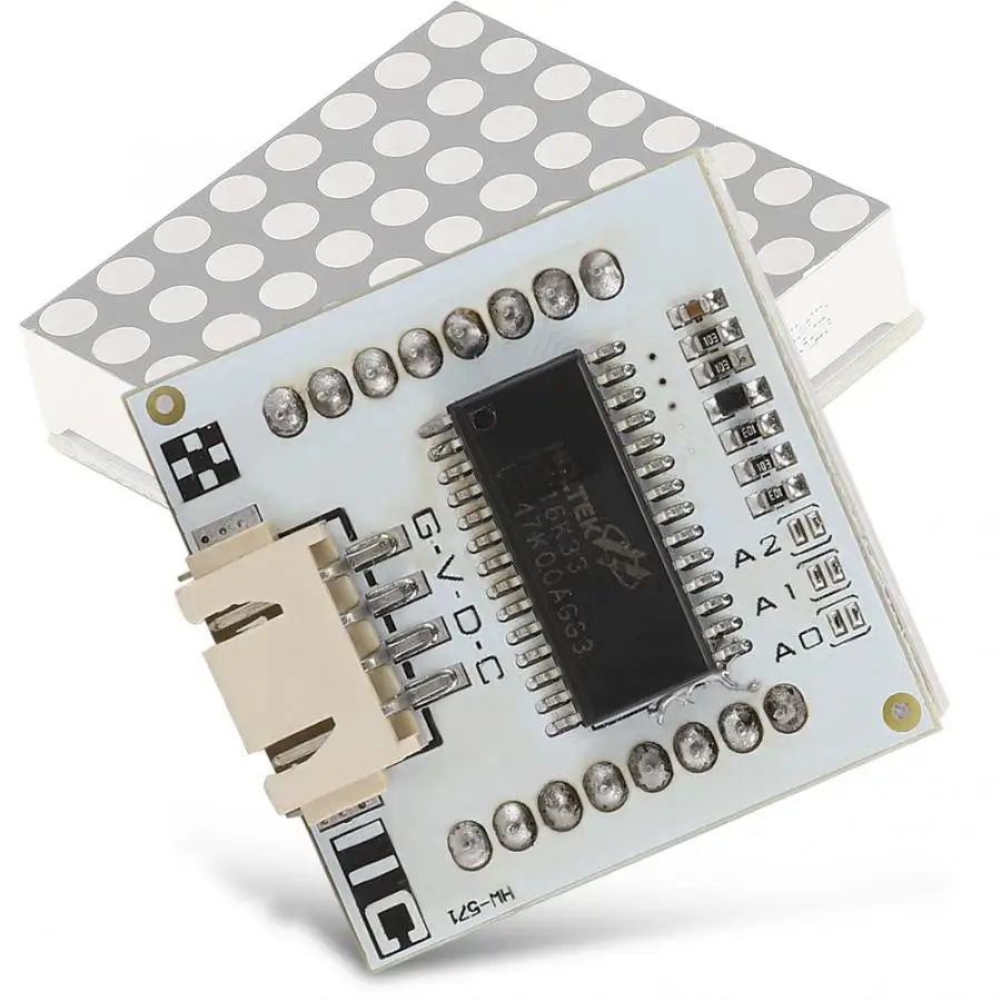 HW-572 I2C Dot Matrični Modul šahovnica z 8 × 8 Digitalni Signal XH2.54x4 Terminal LED Dot Matrični Modul strokovno nabor modulov