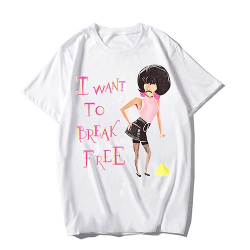 I Want To Break Free Smešno Majico Slog Freddie Mercury Tee Kul Priložnostne Ponos Majica S Kratkimi Rokavi Ženske Unisex Novo Modno Tshirt Korejski Vrhovi