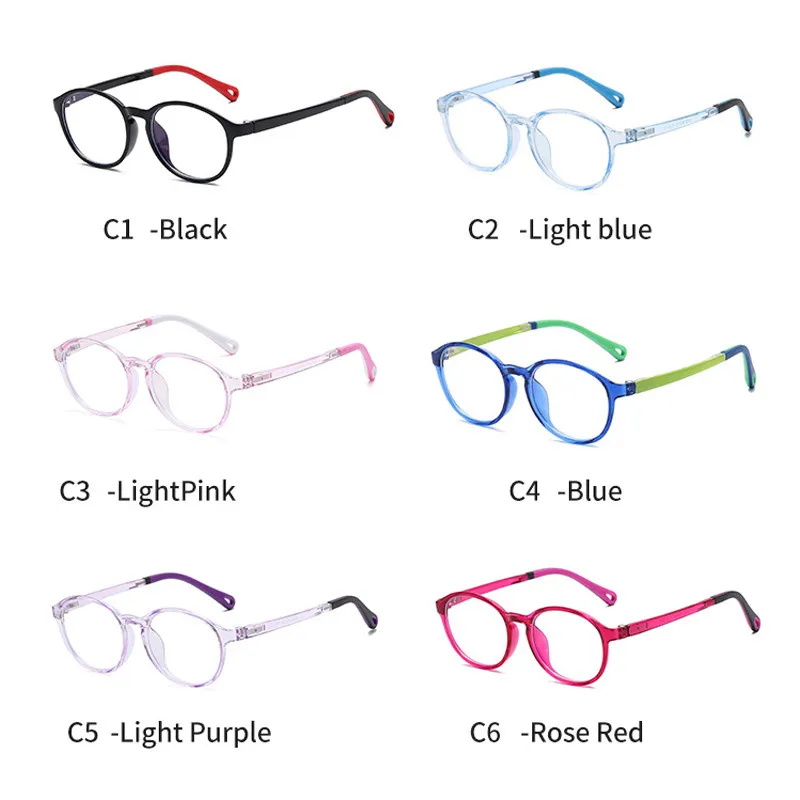 Iboode Otrok Silikonski Očala Retro Majhne Okrogle Okvir Otroci Ultralahkih TR90 Očala Okvir za Varstvo Optične Leče za Očala