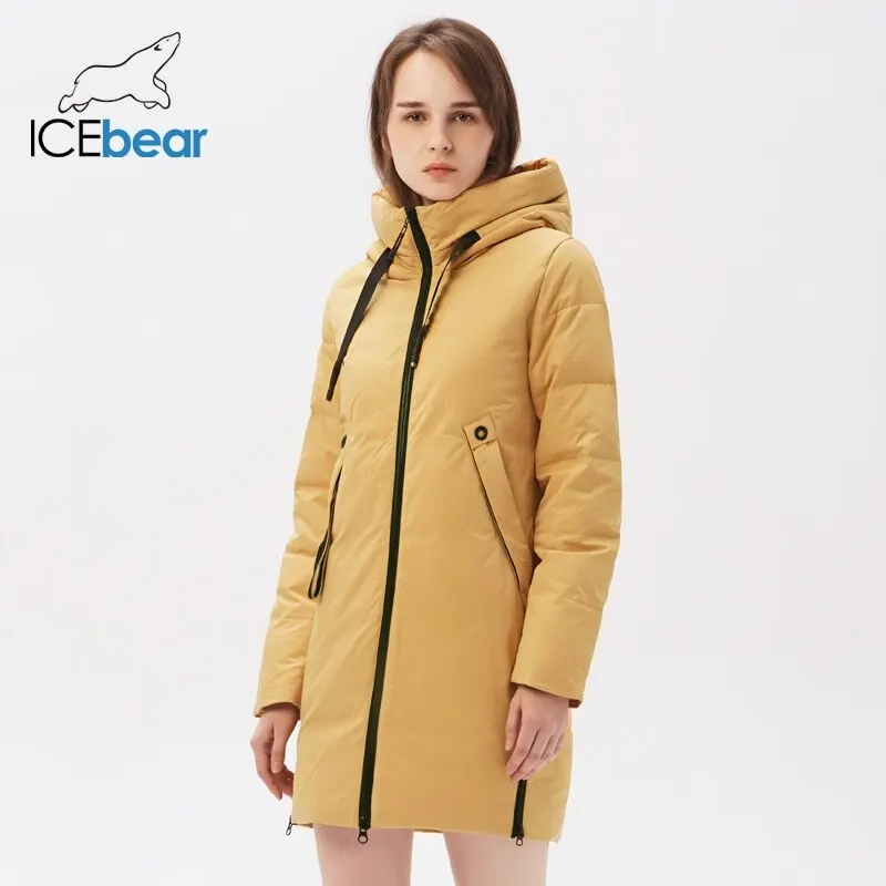 Icebear modni visoke kakovosti hooded ženska jakna zimske ženske jakna ženske blagovne znamke plašč GWD20195I