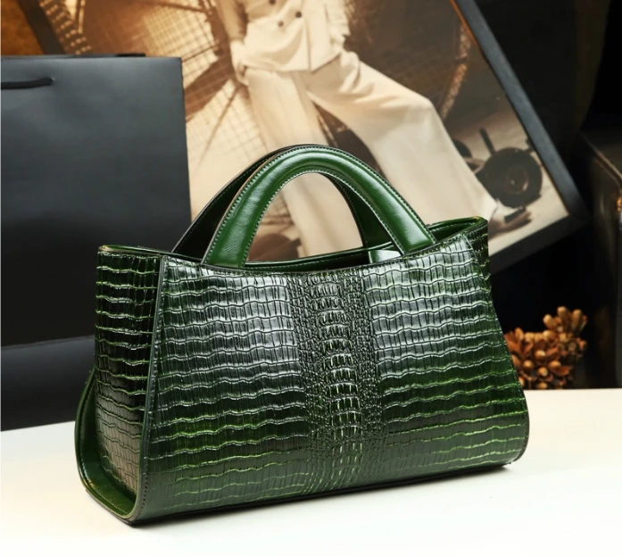 ICEV nove oblikovalec torbica visoke kakovosti krokodil vzorec ženske torbice split usnje ramenski messenger vrečke vrh ročaj vrečko