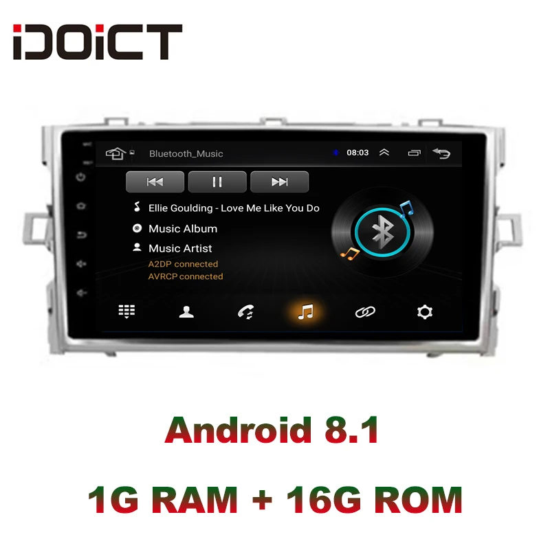 IDOICT Android 9.1 Avto DVD Predvajalnik, GPS Navigacija Multimedia Za Toyota Verso EZ Radio avtomobilski stereo sistem