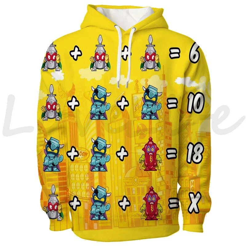 Igra Super Zings Hoodies Pozimi Dolg Rokav Kul 3D Tiskanih Sweatshirts Fantje Dekleta Superzings Harajuku Risanka Puloverju