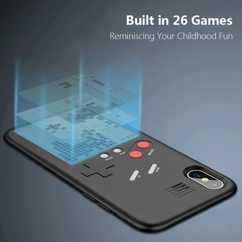 Igralno Konzolo Za Apple iphone 11 Pro Max primeru Retro Tetris Gameboy iphone XS Max X XR iphone 6 6s 7 8 Plus Igro cover