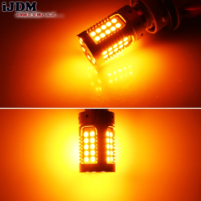 IJDM Ni Upor Zahteva Rumena Rumena 3030 LED BAU15S 7507 PY21W 1156PY LED Žarnice Za Sprednji izklopite Opozorilne Luči(Brez Hyper Flash)