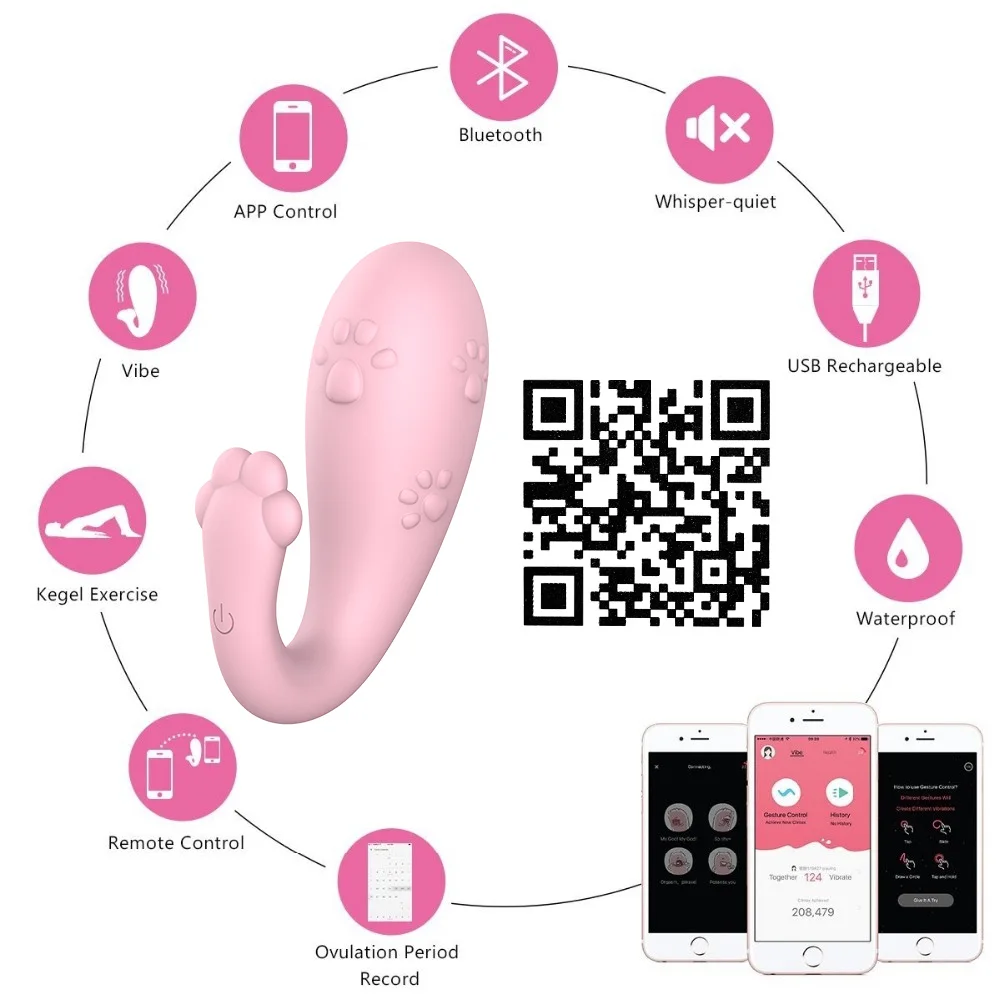 IKOKY 8 Frekvenčni Vibrator za G-spot Masaža Silikonska Brezžična APP Daljinski upravljalnik Bluetooth Povezavo Spola Igrače za Ženske