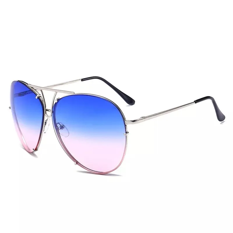 IMAKEFASHION Prevelik Pilotni sončna Očala za Moške in Ženske blagovne Znamke Oblikovalec Slog Pisane Gradient Očala Retro sončna Očala JWW209