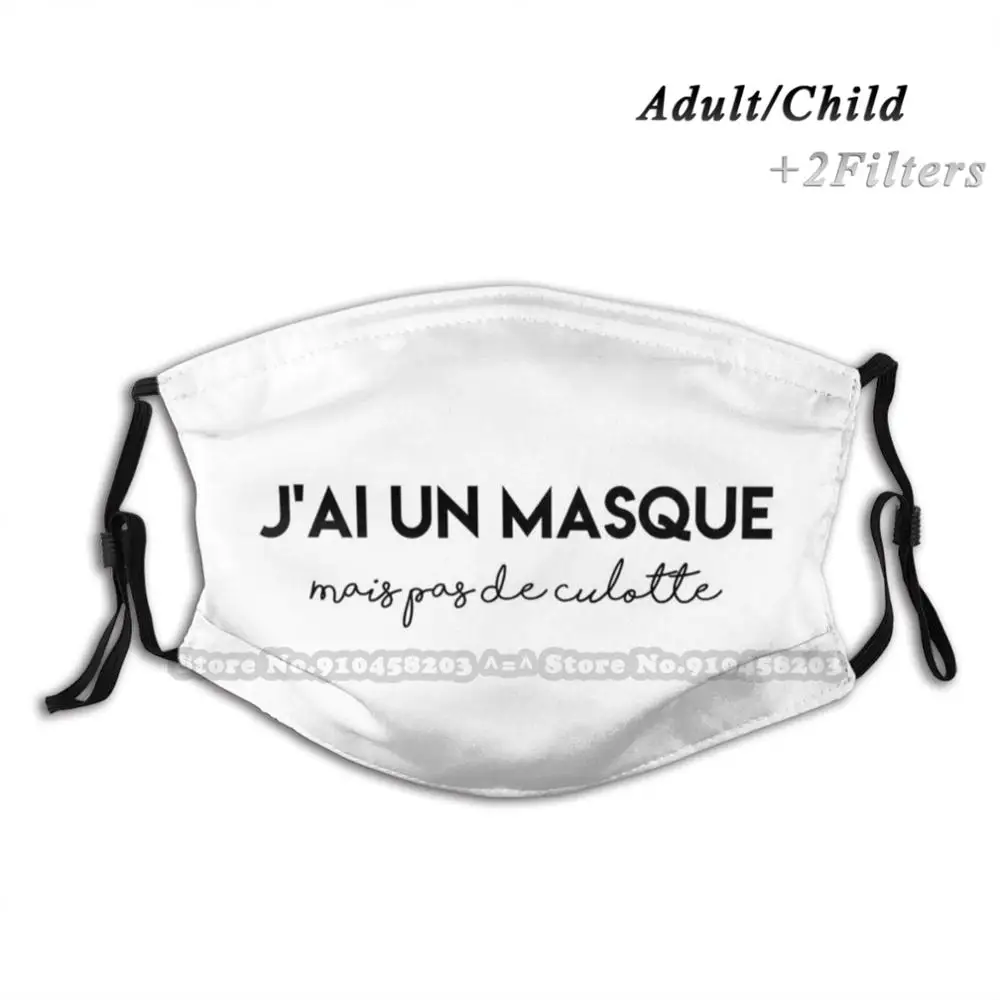 Imam Masko , Vendar Ne Hlačke Print Masko Za Enkratno Uporabo Pm2.5 Filter Trendy Usta, Obraz, Maska Za Otroke, Odrasle, Francoščina Ponudbo Smešno Besedilo