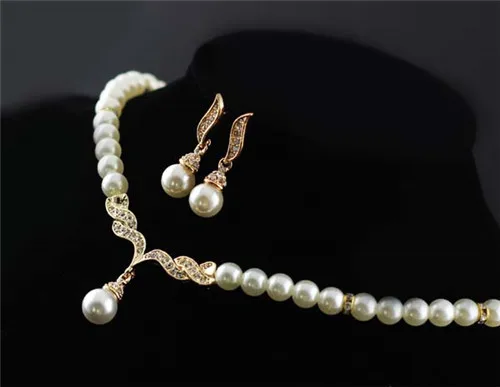 Imitacija biserno ogrlico, obesek, Modni Nakit set dropshipping čar ženske Poroko William Kate Kraljica lepa classic