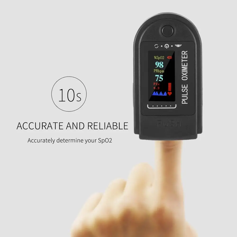 Impulz Oximeter Prst Oximeter Krvi Nasičenost Kisika Monitor Brez Baterije Prenosni Led Barvit Zaslon Srčnega Utripa