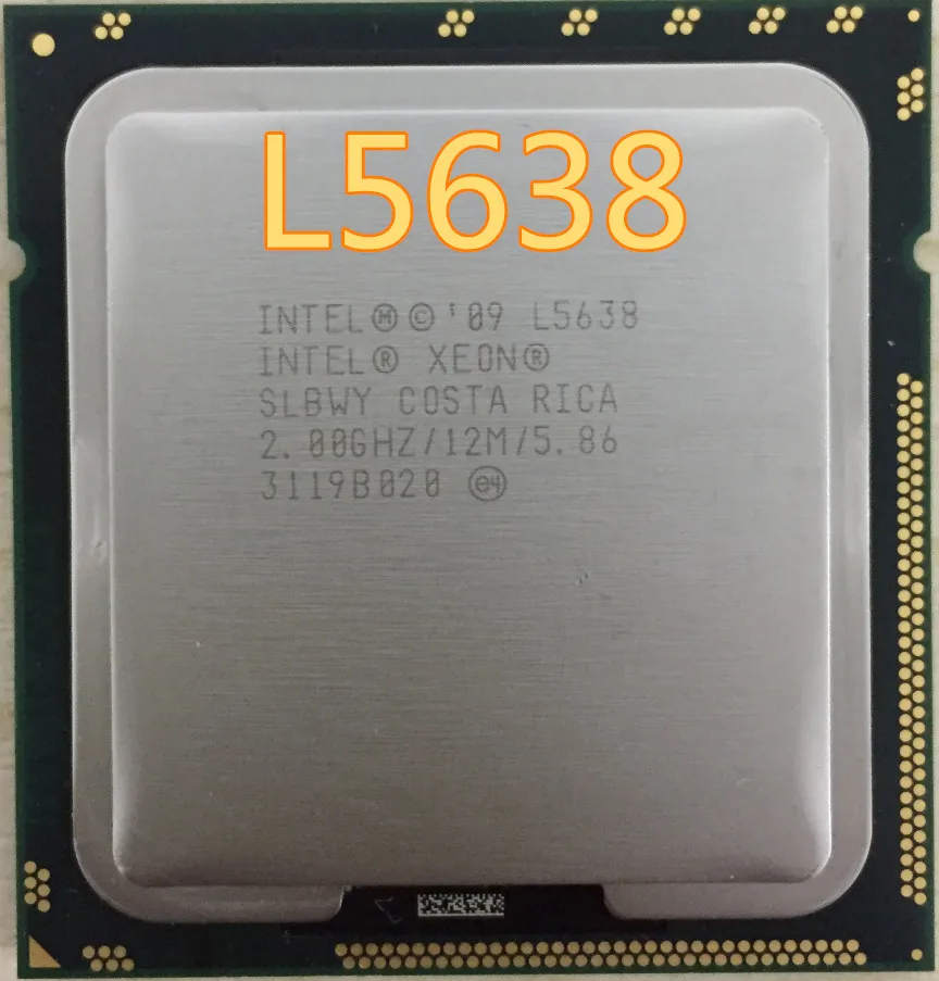 Intel Xeon L5638 l5638CPU procesor 2.0 GHz LGA1366/12 MB L3 60 W Cache Šest-Core CPU strežnika