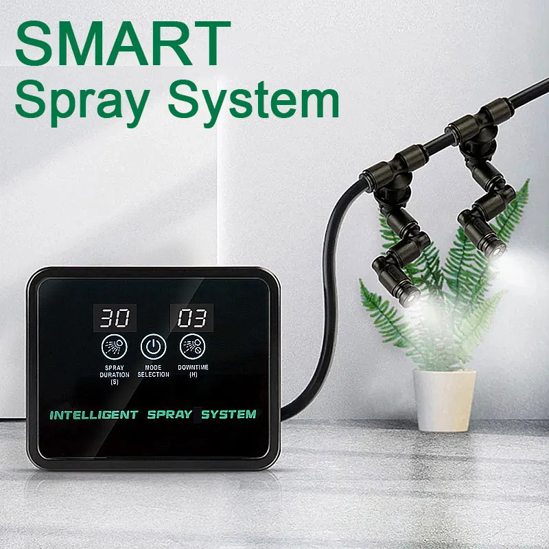Inteligentni Samodejni Megle Sistema Spray Set Tropskega Deževnega Gozda Elektronski Timer, LCD Zaslon Sprinkler Sistem za Zalivanje Naprave