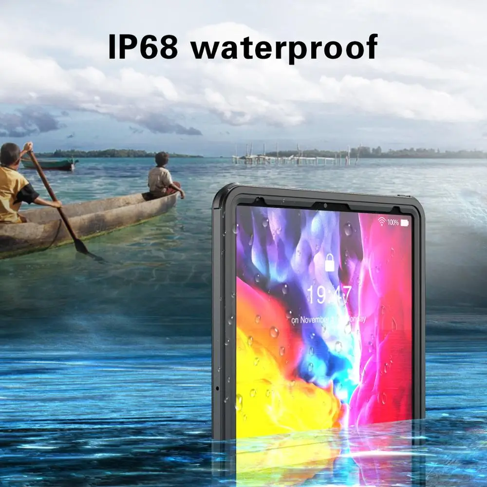 IP68 Vodotesen Tablični Primeru Za iPad Pro Za 12,9 2020 Kritje Shockproof Polno Zaščitnik Tablični Primeru Za iPad Pro 11