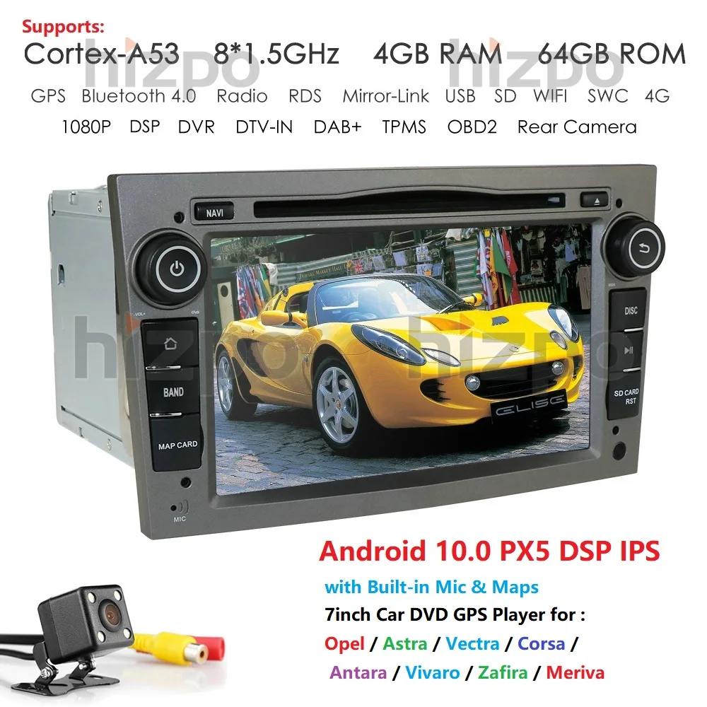 IPS DSP 4GB Android10.0 2 DIN AVTO GPS za opel Vauxhall Astra H, G, J Vectra Antara Zafiri Corsa Vivaro Meriva Veda DVD Predvajalnik PX5