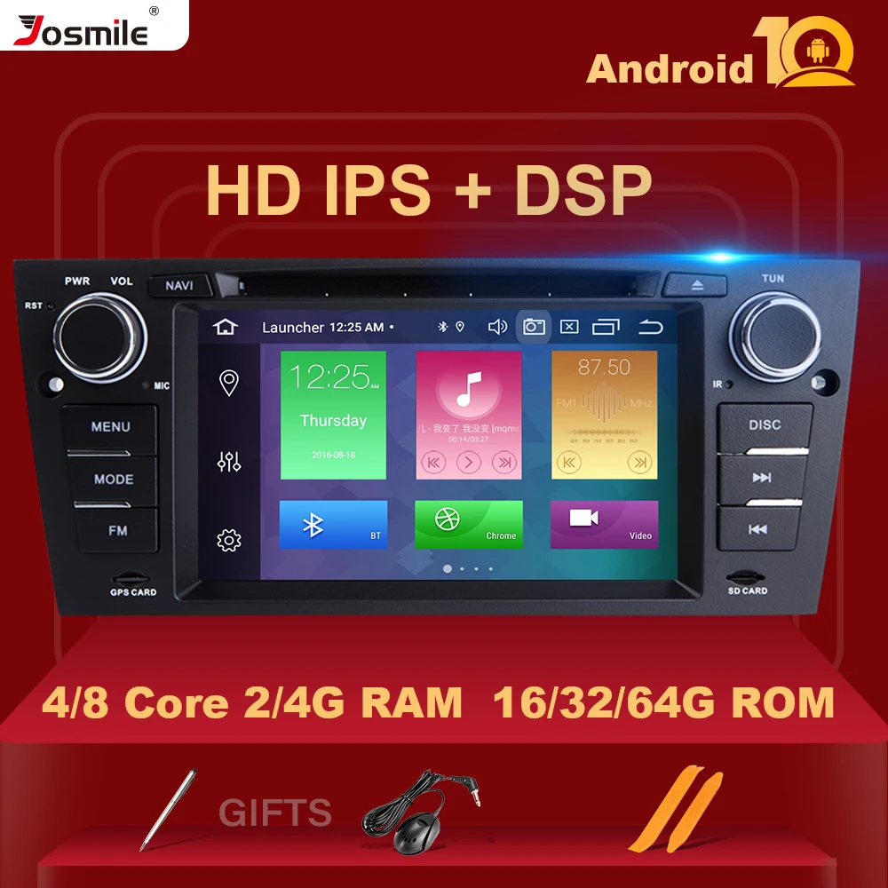 IPS DSP 8 Core, 4 GB, 64 G, 1 Din Android 10 avtoradia Za BMW E90/E91/E92/E93 Multimedijski Predvajalnik Navigacija GPS Stereo DVD vodja Enote