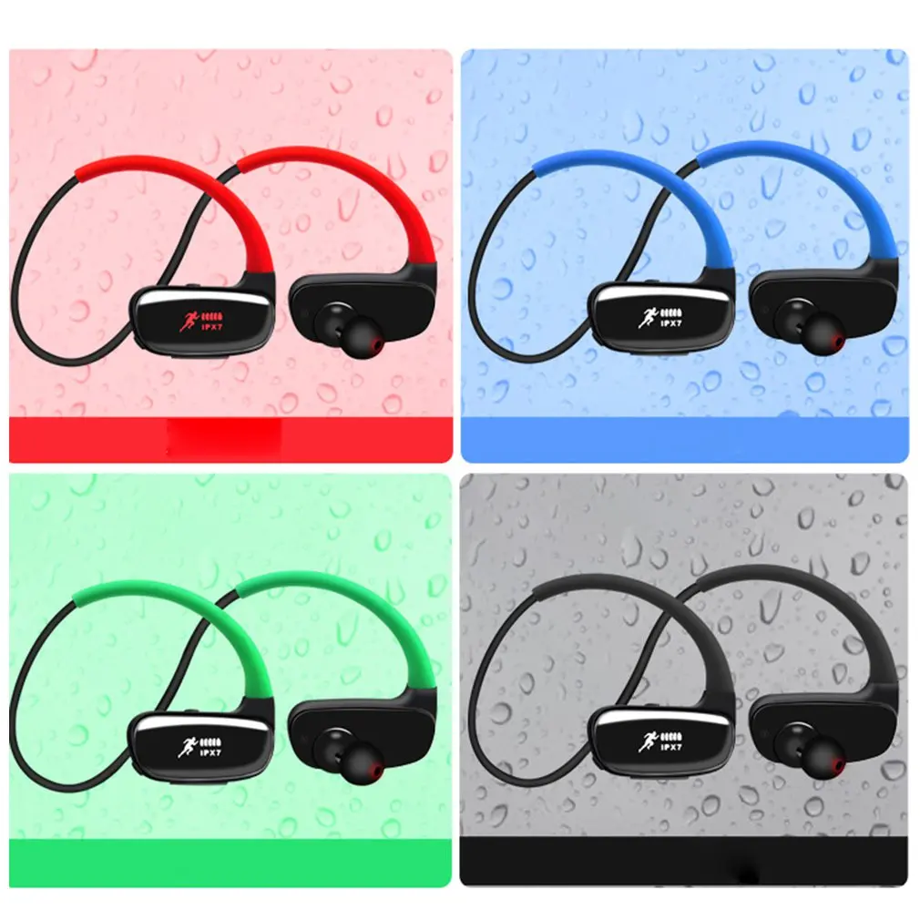 IPX7 Vodotesne Slušalke Brezžične Bluetooth Slušalke za V uho Stereo Glasbe Čepkov Športi, Hi-fi Slušalke plavati