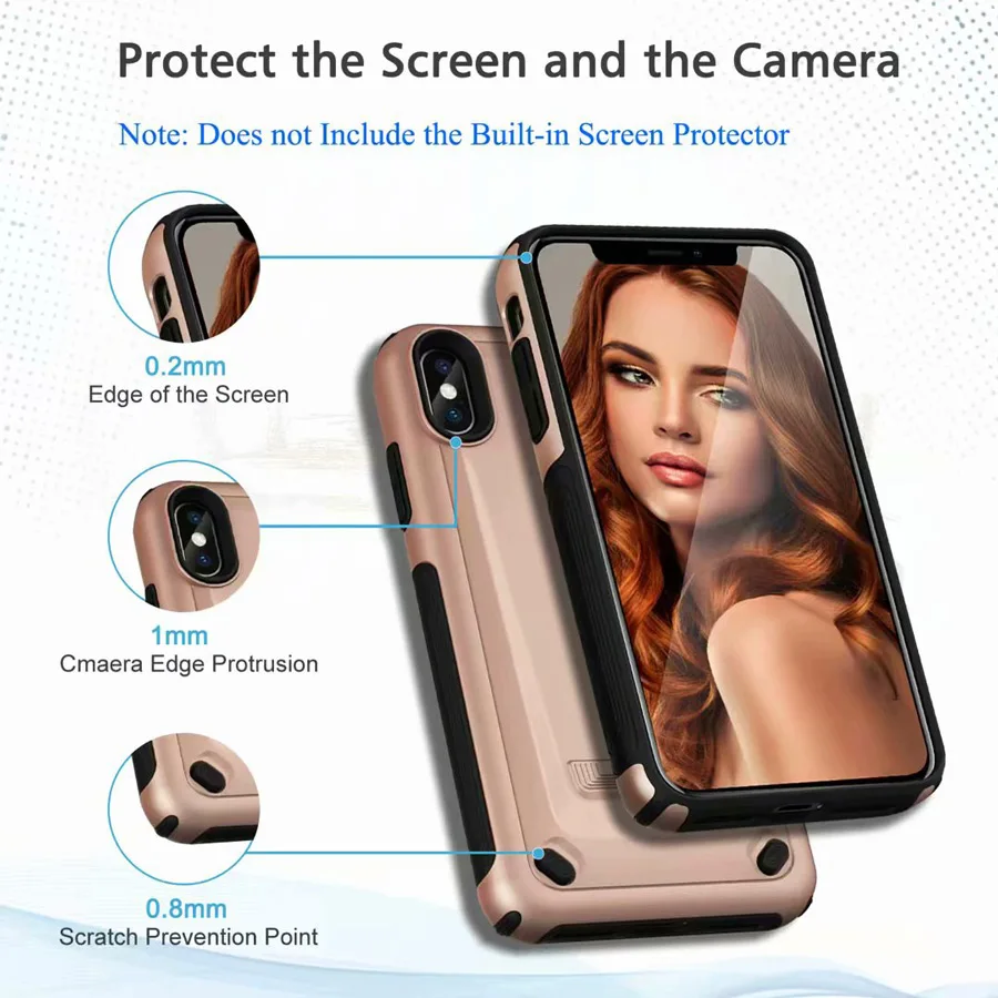 IQD Primeru Telefon za iPhone Xs Max Xr Zajema Dvojno plast krepak Zaščitni rokav Anti-padec tpu za apple iphone X Primerih nov design