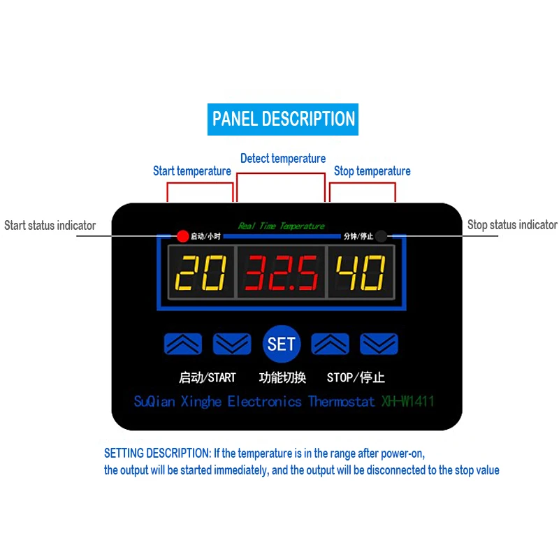 IS-W1411 Digitalni Temperature in Vlažnosti Regulator Jajce Inkubator Termostat Vlažnosti Regulator Regulator za Ogrevanje Hlajenje, Nadzor