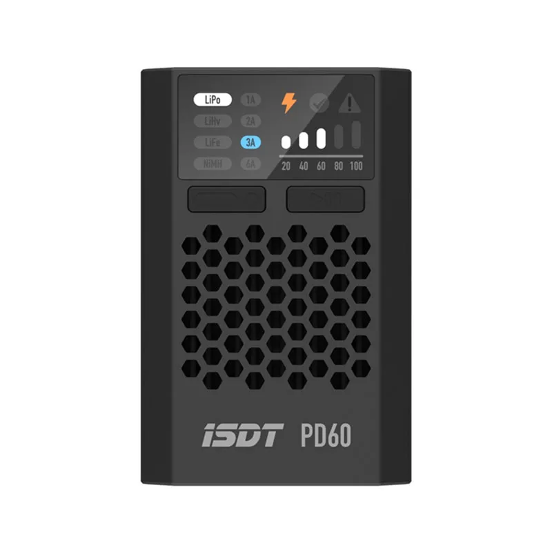 ISDT PD60 60 W 6A 1-4S USB-C Lipo Baterije Pametno Ravnovesje Polnilnik Podporo QC2.0/3.0 USB2.0/3.0 za RC FPV Dirke Letalo brezpilotna letala