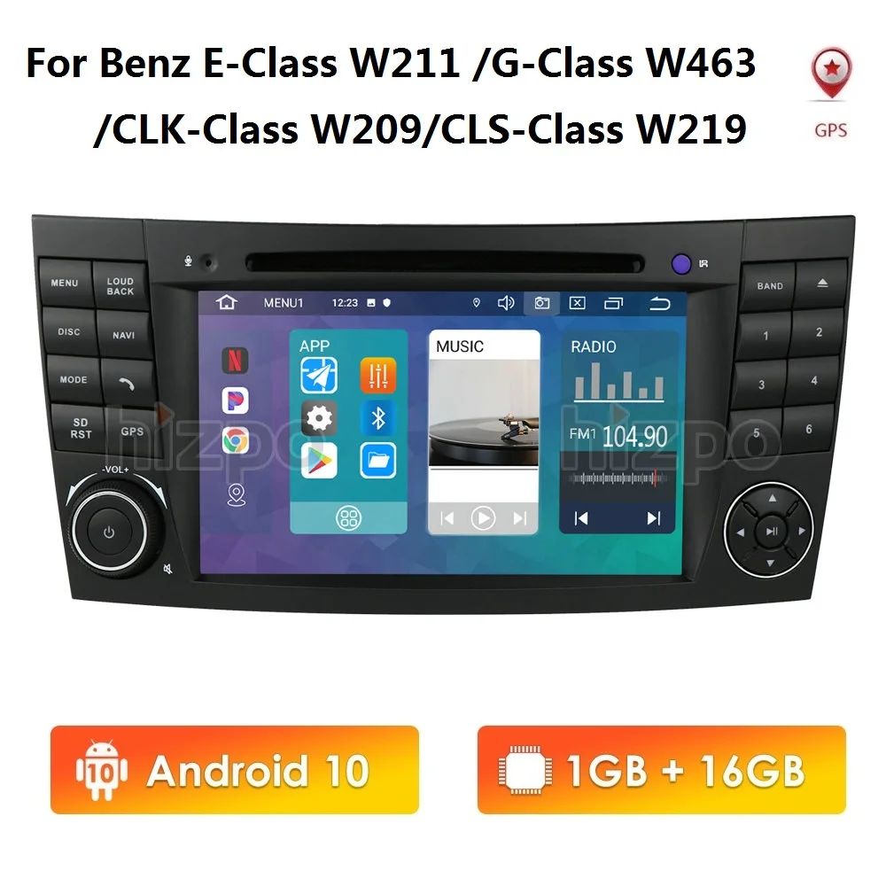 ISP 1GB RAM-a, Android 10 Avto DVD Multimedijski Za Mercedes Benz E-class W211 E200 E220 E300 E350 E240 E280 RAZREDA CLS W219 GPS