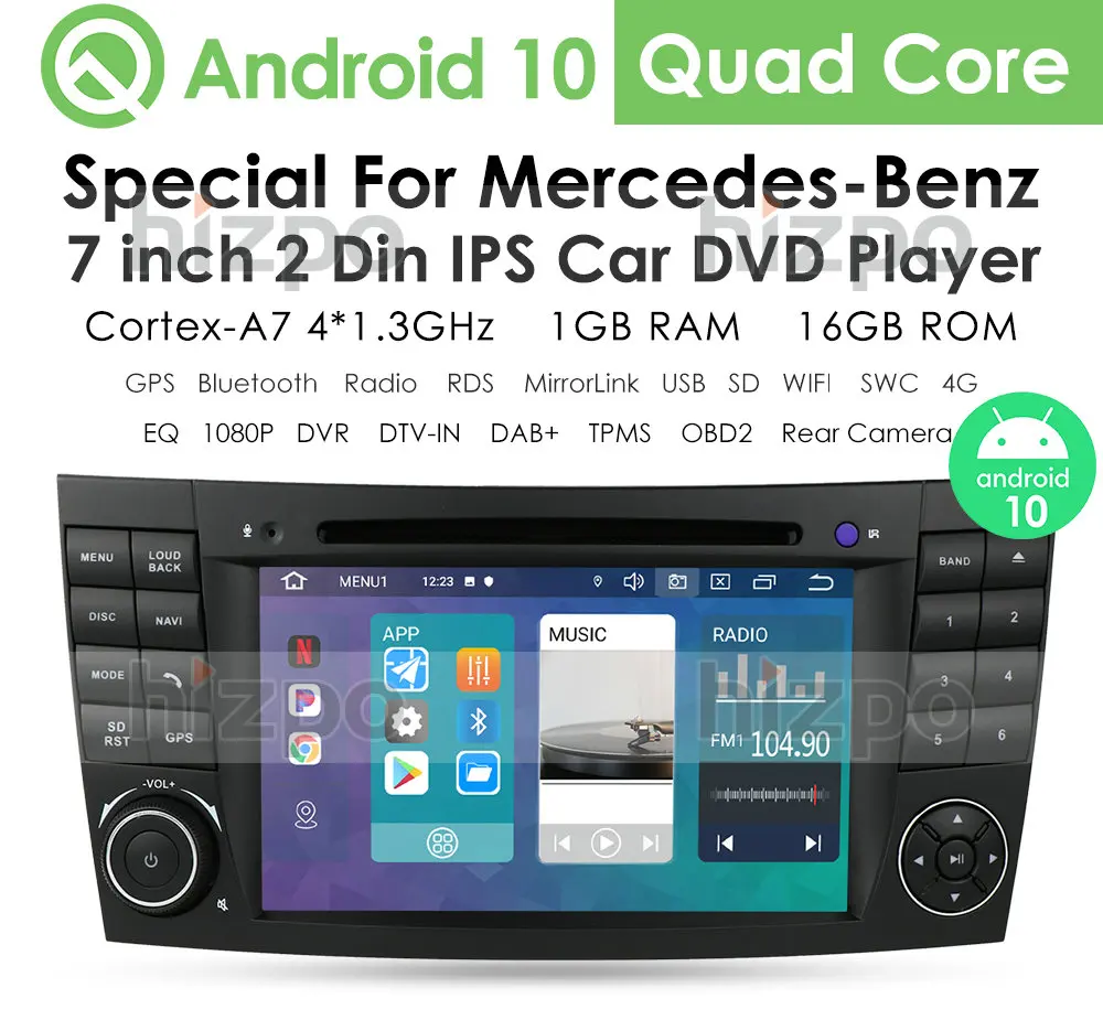 ISP 1GB RAM-a, Android 10 Avto DVD Multimedijski Za Mercedes Benz E-class W211 E200 E220 E300 E350 E240 E280 RAZREDA CLS W219 GPS