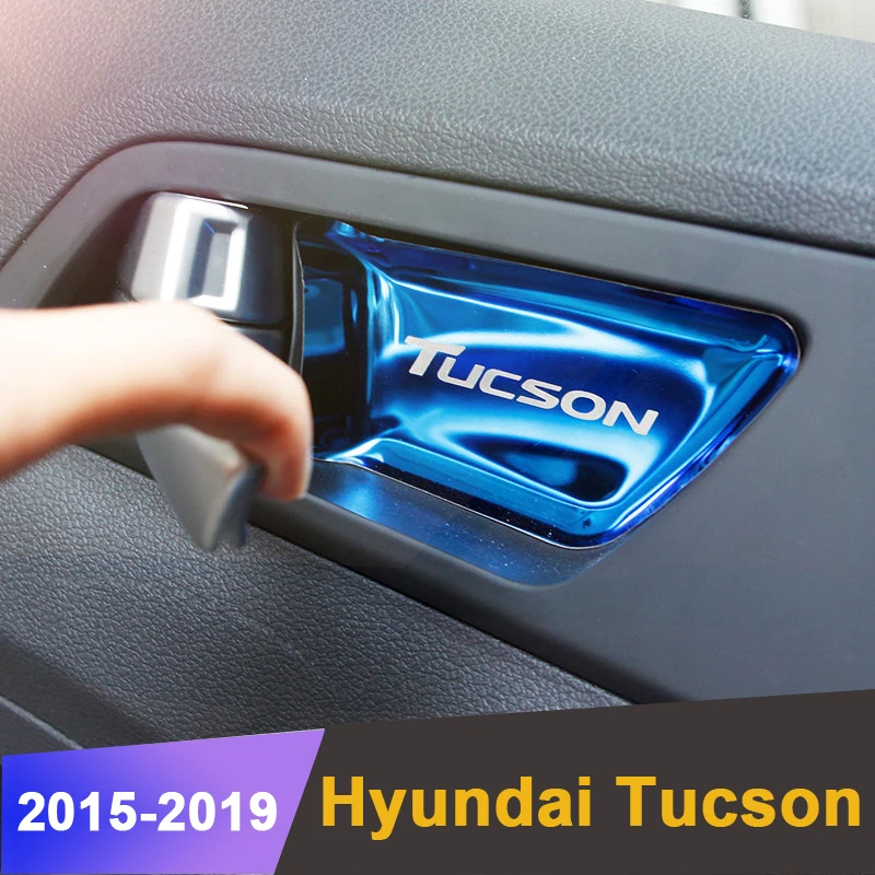 Iz nerjavečega Jekla, Avto Notranja Vrata Skledo Nalepke Trim notranje oblikovanje Kritje Za Hyundai Tucson 2016 2017 2018 2019 Dodatki