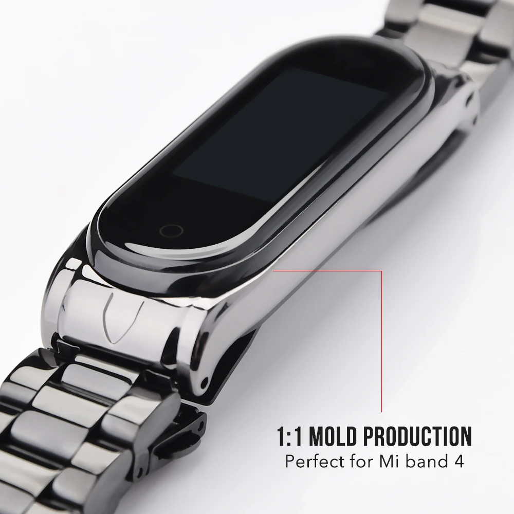 Iz Nerjavečega Jekla Mi Band 4 Trak Smart Watchband Za XiaoMi Mi Band 4 5 Band3 Kovinski Zapestja Band Za XiaoMi Mi Band 2 Mi4