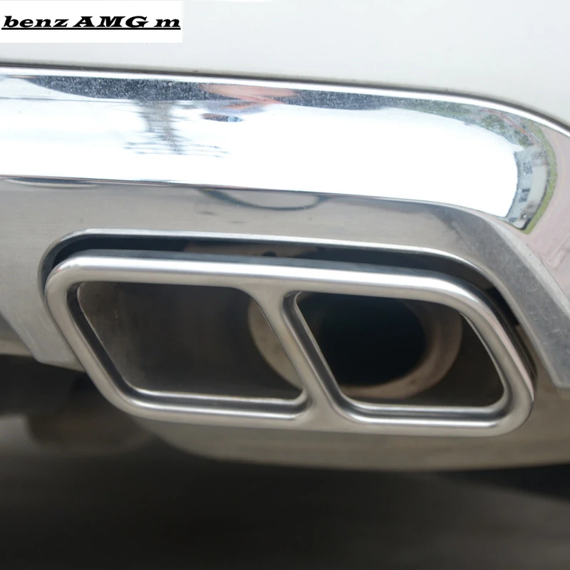Iz nerjavečega Jekla Rep Grlo Cevi Spremenjen Kritje Trim Za Mercedes Benz GLK X204 CLS 2012-2017 Avtomobilskih Izpušnih Rep Cevi Dekoracijo