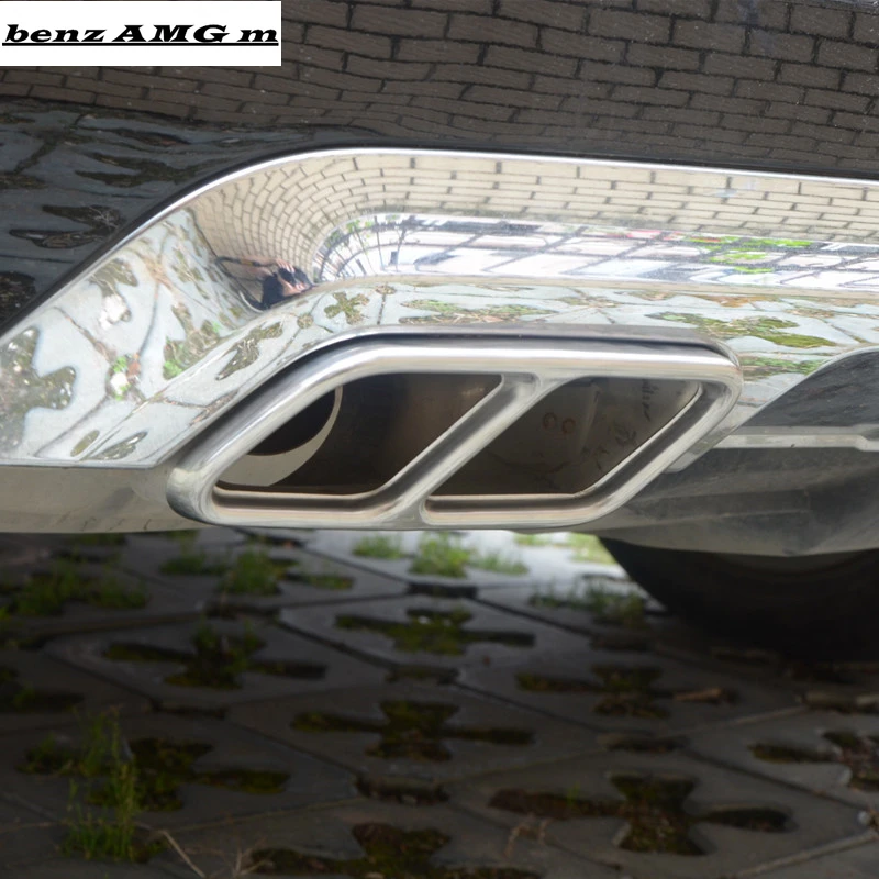 Iz nerjavečega Jekla Rep Grlo Cevi Spremenjen Kritje Trim Za Mercedes Benz GLK X204 CLS 2012-2017 Avtomobilskih Izpušnih Rep Cevi Dekoracijo
