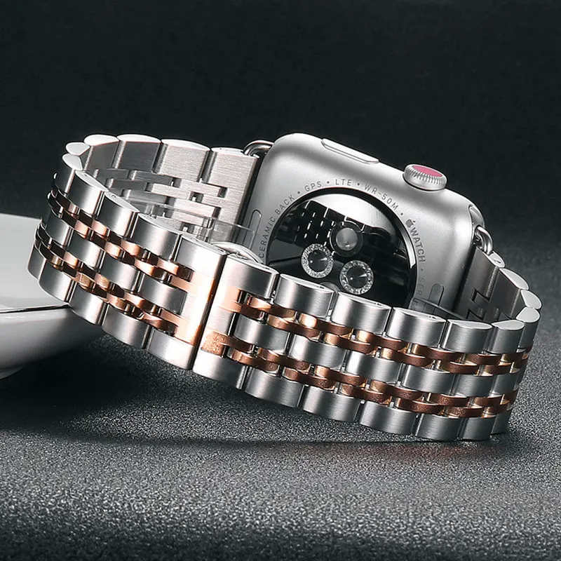 Iz nerjavečega Jekla, trak za Apple ura 5 band 44 mm 40 mm iWatch band 42mm 38 mm Luksuzni kovinski watchband zapestnica Apple watch 4 3 2 1