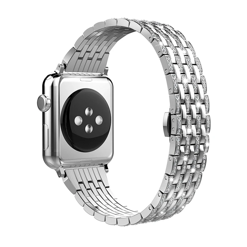 Iz nerjavečega jekla, trak za Apple watch 5/4/3/2/1 trak 40 mm 38 mm 42mm 44 iwatch band 38 mm 40 mm Diamantna zapestnica watchband