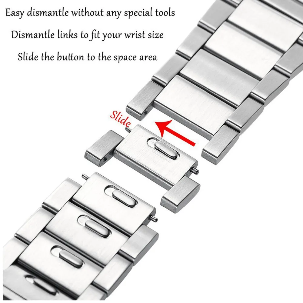 Iz nerjavečega jekla, trak Za Apple Watch band apple ura 5 4 3 44 mm/40 mm 42mm/38 mm iwatch pasu 5 correa zapestnico watch Dodatki