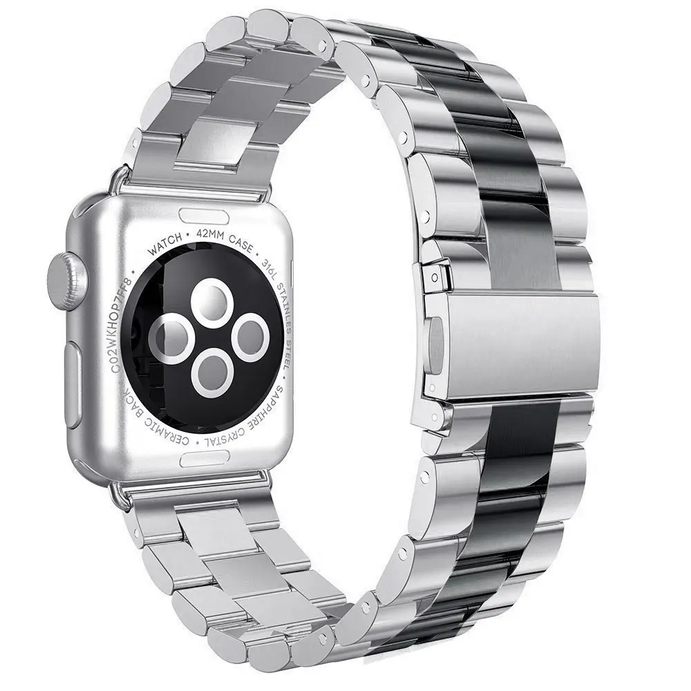 Iz nerjavečega jekla, trak za apple watch pasu 5 44 mm 40 mm Povezavo zapestnica montre zapestje kovinski pas iwatch band serije 6 3 4 38 mm 42mm