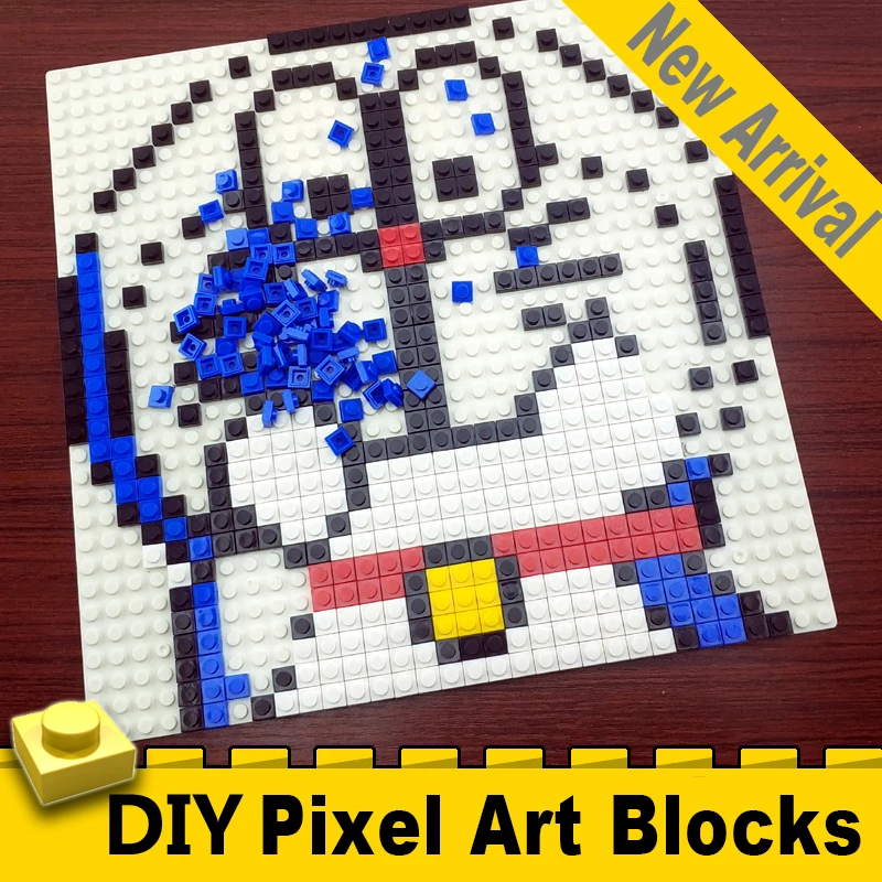 Izometrični Pixel Art 32x32 Pike Opeke 1x1 Mini Kvadratnih gradniki Steno Portreti DIY Doma Dekoracijo Združljiv Z L*goeLY
