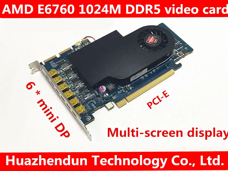 Izvirna grafična Kartica Sapphire AMD RAD E6760 6DVI RH FSNK AES 1G Multi-zaslon izhod mini dp pci-e