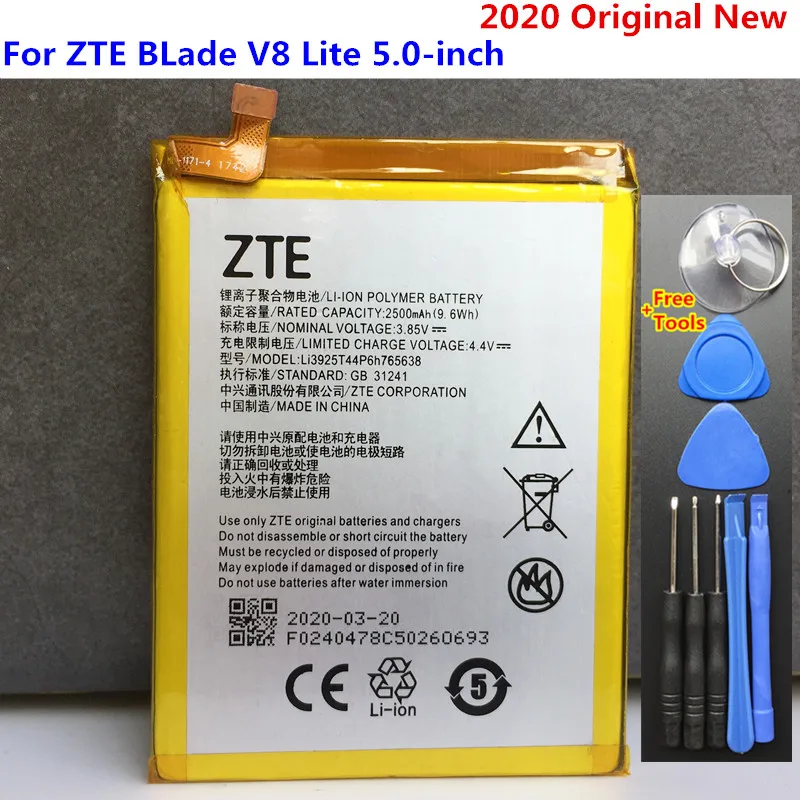 Izvirno Novo Li3925T44P6h765638 2500mAh Baterije Za ZTE BLade V8 Lite 5.0-palčni Mobilnega Telefona, Baterije + Orodja