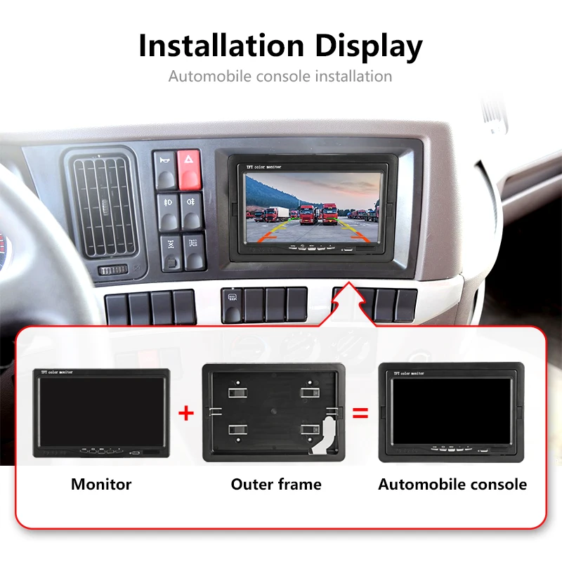 Jansite 7 palčni Avto Monitor TFT LCD Security Monitor Parkiranje pomočjo Sistema Tovornjak Backup Pogled od Zadaj Kamero Night Vision